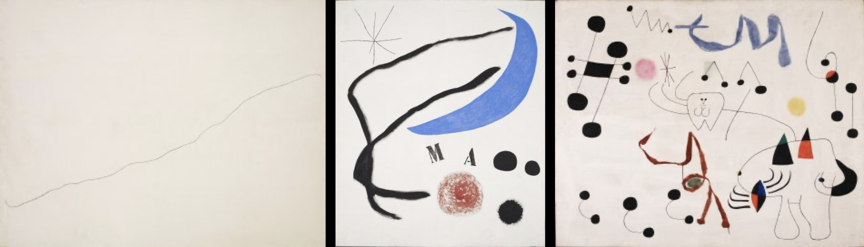 3 paintings by Miro